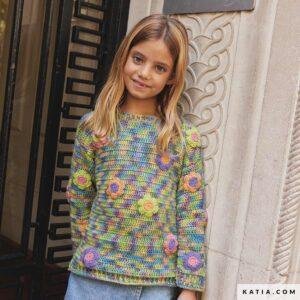 Katia BONSAI (medvilnė) 3 pattern knit crochet kids sweater spring summer katia 7901 2 g