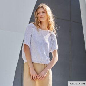 Katia UNIVERSO (viskozė su metaliniu efektu) 1 pattern knit crochet woman top spring summer katia 7904 2 g