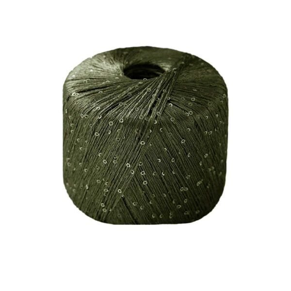 lana gatto paillettes tamsiai žalia