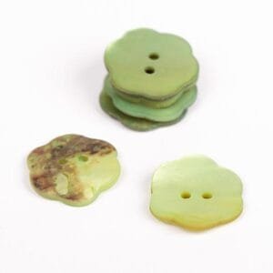 drops perlamutrinės sagos žalia gėlytė