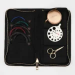 knitpro coal valų ir mezgimo priemonių dėklas pavyzdys su priemonėmis