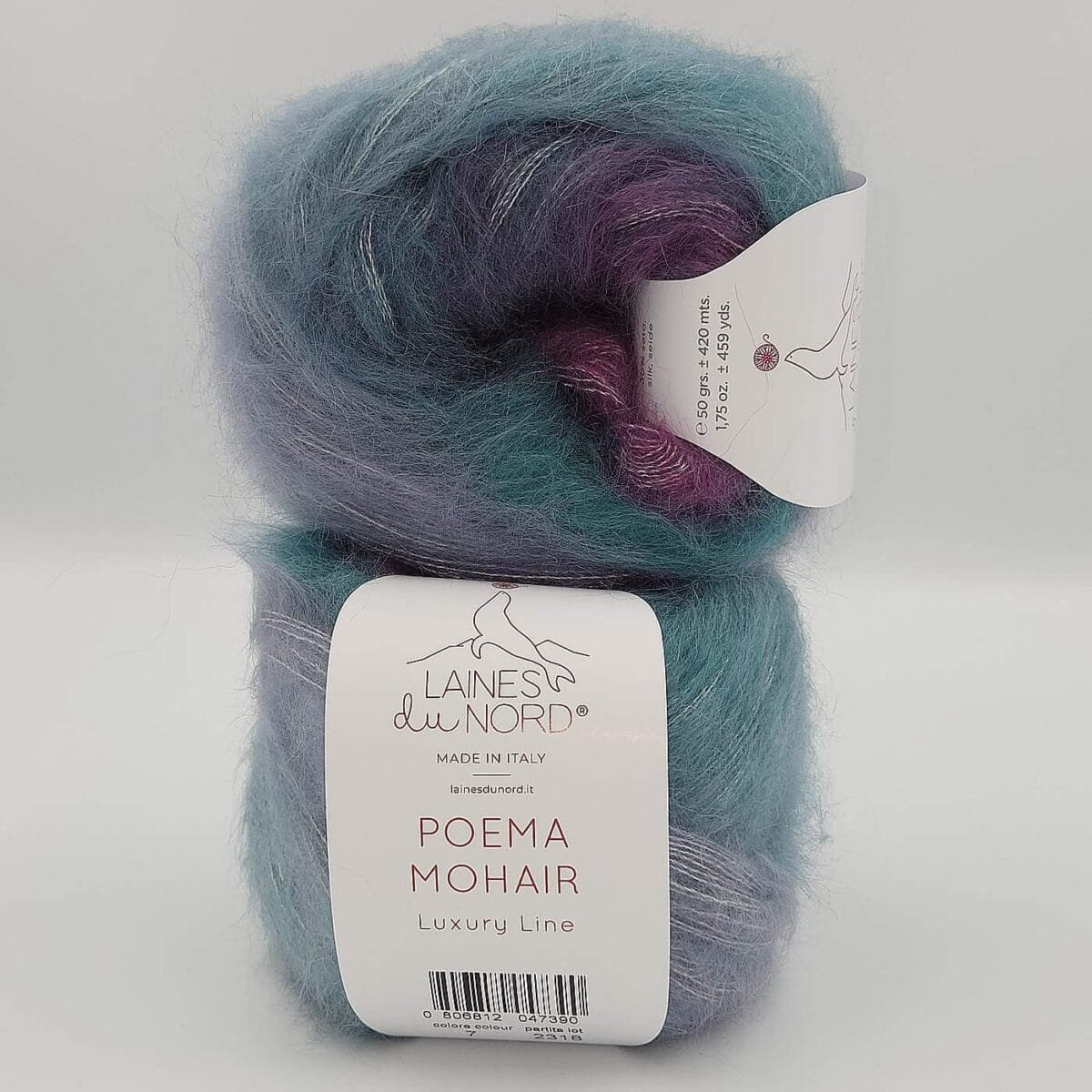 Laines Du Nord POEMA MOHAIR (mohera, šilkas) - Attēls 3