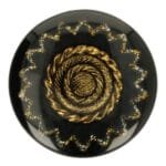 Prabangi saga su auksine spirale ir blizgučiais (30 mm)