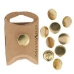 Milward žalvarinės sagos (15 mm, 10 vnt)