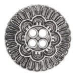 Milward dekoratyvinės metalinės sagos - gėlės forma (22 mm, 5 vnt) - Attēls 2