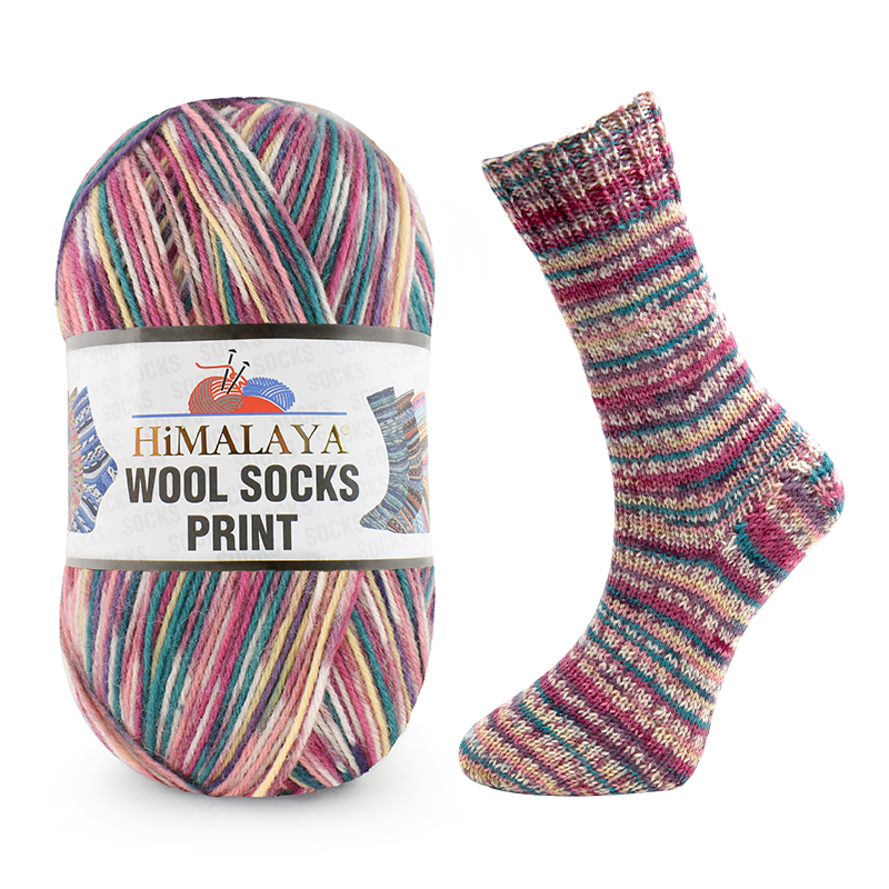 Himalaya WOOL SOCKS PRINT (vilna, poliamidas) 2 himalaya wool socks print 3