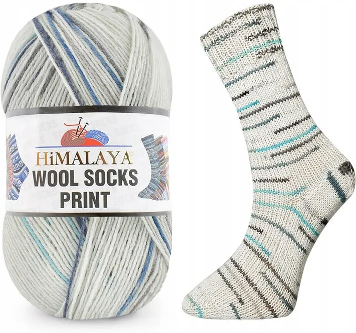 Himalaya WOOL SOCKS PRINT (vilna, poliamidas) 1 himalaya wool socks print