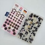 Opry spindinčių saugių akių rinkinys žaislams AST1 (8-18 mm), 60 vnt.