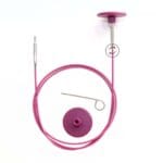 KnitPro Swivel 360° violetinis prisukamas valas virbalams