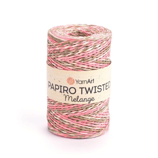 YarnArt PAPIRO TWISTED MELANGE popierinės rafijos siūlai, spalva 2301