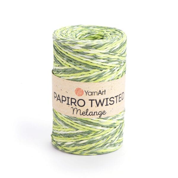 YarnArt PAPIRO TWISTED MELANGE popierinės rafijos siūlai, spalva 2302