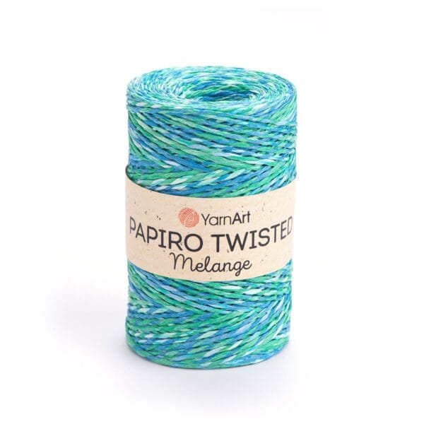 YarnArt PAPIRO TWISTED MELANGE popierinės rafijos siūlai, spalva 2303