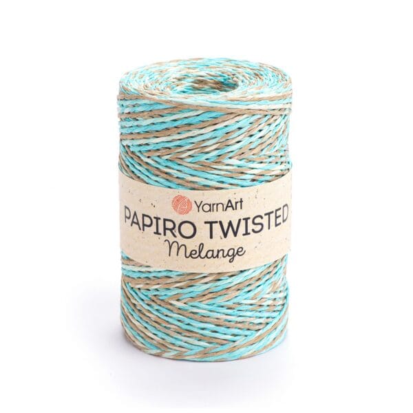 YarnArt PAPIRO TWISTED MELANGE popierinės rafijos siūlai, spalva 2304