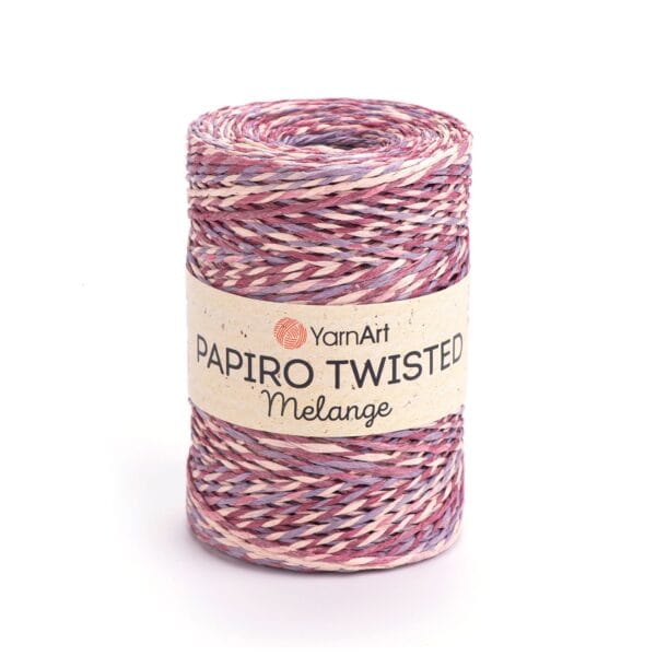 YarnArt PAPIRO TWISTED MELANGE popierinės rafijos siūlai, spalva 2310