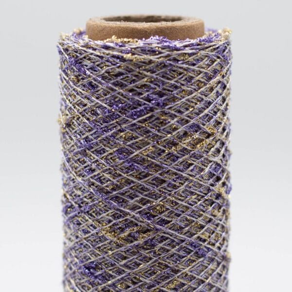 Kremke TWINKLE 705 purple and gold glitter yarn