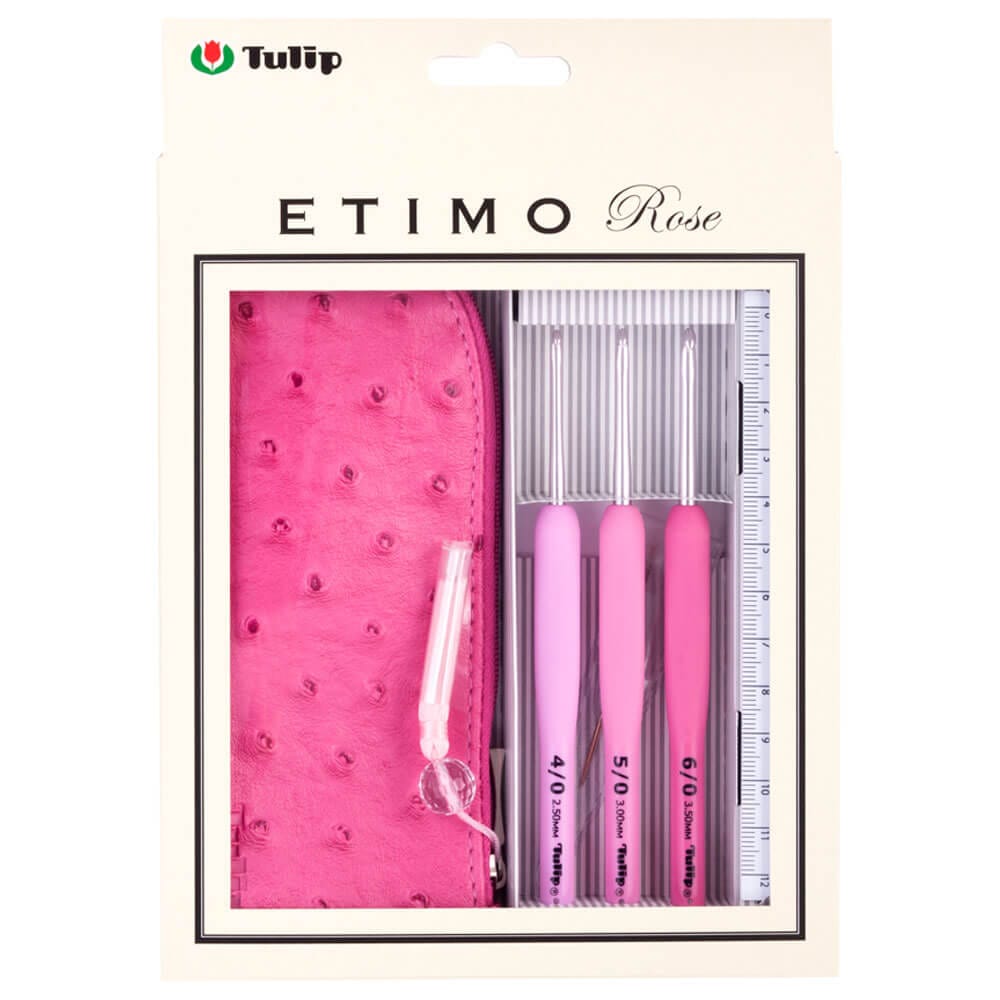 Tulip ETIMO ROSE ergonoomiliste heegelnõelte komplekt, 2,5–3,5 mm