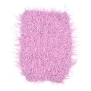 Gazzal MARILYN & MERINOS LUREX pink fluffy knitted swatch, colour 8255