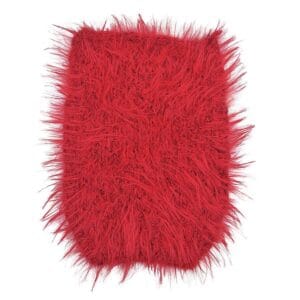 Gazzal MARILYN & MERINOS LUREX red fluffy knitted swatch, colour 8265