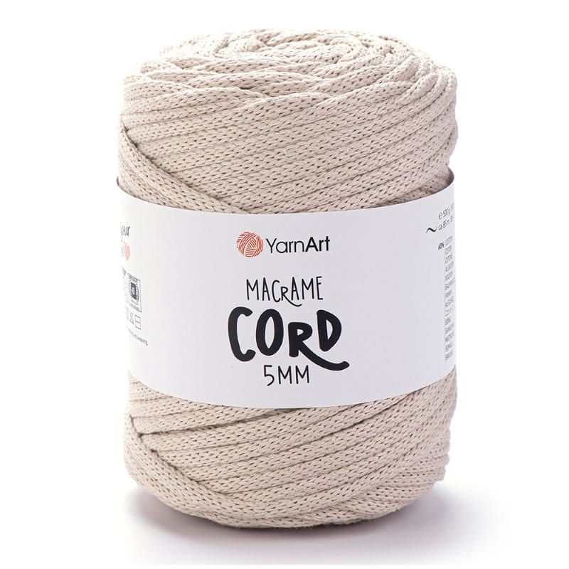 yarnart-Macrame-Cord-5mm-753 YarnArt MACRAME CORD 5 mm bēša makramē aukla, krāsa 753